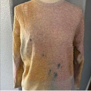Raquel Allegra Tie-dye 100% Cashmere Sweater